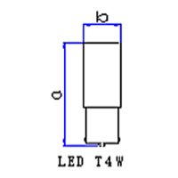 LÂMPADA 12V 0,173W BA9S  - GL309LED