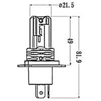 LÂMPADA 9 / 50 / 9 / 36V 25,00W P43T38  - GL254H4LED