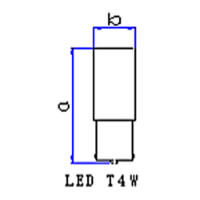 LÂMPADA 12V 1,02W BA9S  - GL308LED