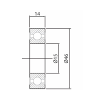 ROLAMENTOS DIVERSOS ALTERNADOR HONDA 31114-PD1-034; NIPPON DENSO 949100-3380, 949100-4620; TOYOTA 90099-04966, 90099-10159, 90099-10161, 90099-10199  - GR3360
