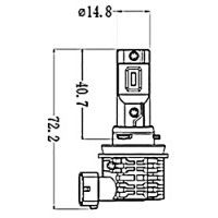 LÂMPADA 9 A 32V 25W PGJ19-3  - GL216H16LED