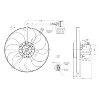 ELETROVENTILADOR 12V 250/60W  - GE1028