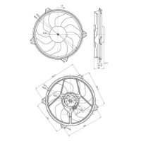 ELETROVENTILADOR 12V 185W  - GE1009