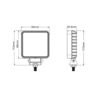 FAROL DE MILHA 9 / 32V  - GL504